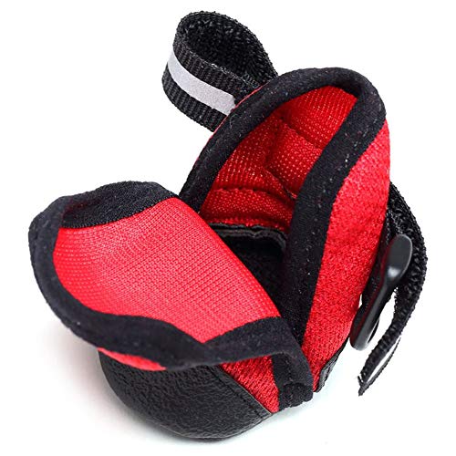 huihuijia Botas para Perros Calcetines Perro Zapatos para Perros Pequeños Botas De Perro para Las Patas Dañadas Impermeables Zapatos Antideslizantes para Perro Red,XXX-Large