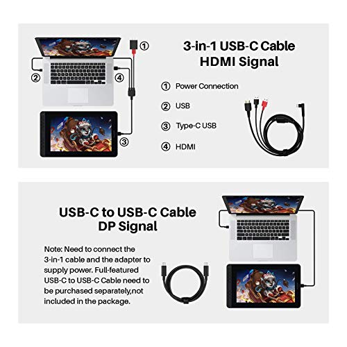 HUION Kamvas 12 Tableta gráfica con pantalla (Cosmo Black), Monitor Gráfico de 11,6 Pulgadas,Soporte Ajustable, 120% sRGB, Compatibilidad con Android, Ideal para Trabajar en Línea y Aprendizaje Remoto