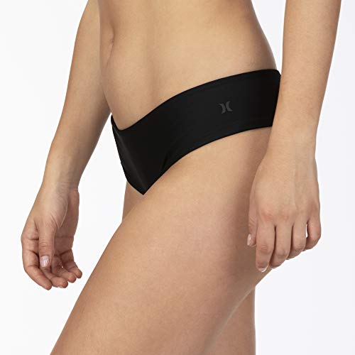 Hurley W Hipster Surf Bottom Parte De Abajo Bikini, Mujer, Black, S