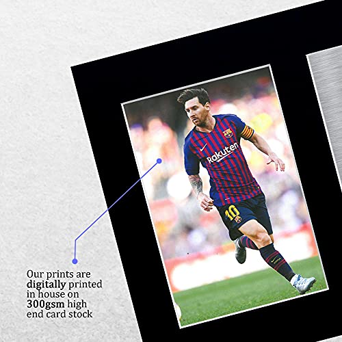 HWC Trading Lionel Messi A4 Sin Marco Regalo De Visualización De Fotos De Impresión De Imagen Impresa Autógrafo Firmado por Barcelona Los Aficionados Al Fútbol