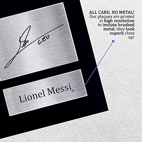 HWC Trading Lionel Messi A4 Sin Marco Regalo De Visualización De Fotos De Impresión De Imagen Impresa Autógrafo Firmado por Barcelona Los Aficionados Al Fútbol