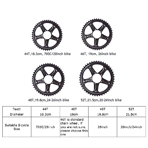 HYCy BBS01B 36V 250W Motor de Bicicleta eléctrica de accionamiento Medio Kit de conversión de Ebike Motor Medio para Bicicleta de montaña Bicicleta de Carretera (Rueda de Cadena de Pant