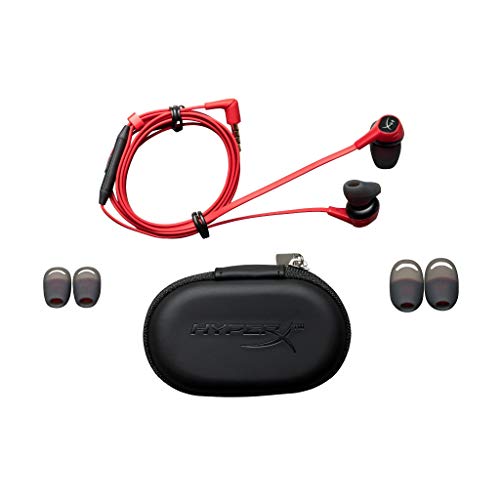 HyperX HX-HSCEB-RD Earbuds - Auriculares con micrófono Integrado, color rojo