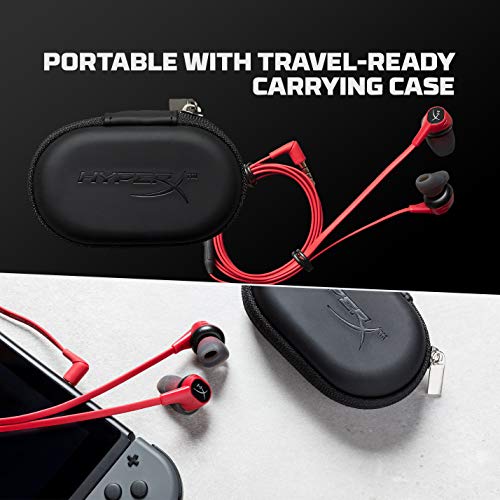 HyperX HX-HSCEB-RD Earbuds - Auriculares con micrófono Integrado, color rojo