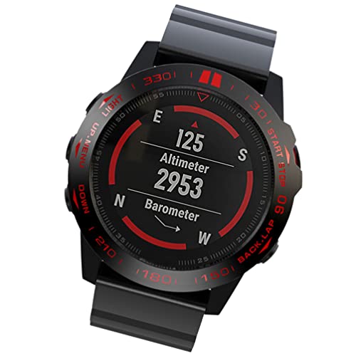 ibasenice Bisel Compatible Garmin Fenix 5X/Fenix 5X Plus Bezel Ring - Reloj Anti Arañazos Carcasa de Reloj Funda Protectora Reloj Elegante Marco Reloj Accesorios