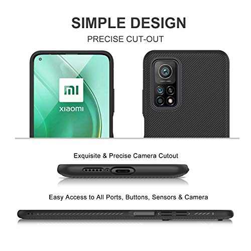 iBetterTEC Protectora Funda Compatible con Xiaomi MI 10T / MI 10T Pro,Fina de Silicona,Resistente a los arañazos,Funda Compatible con Xiaomi MI 10T / MI 10T Pro.Negro.