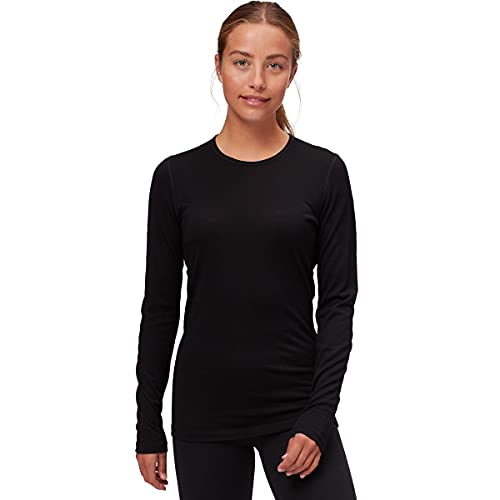 Icebreaker 200 Oasis LS Crewe Camiseta, Mujer, Negro, S