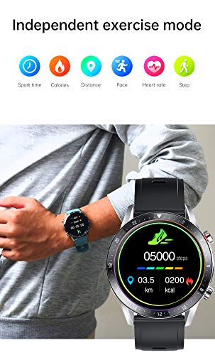 ieverda Smartwatch, Reloj Inteligente Impermeable 67 con Pantalla Táctil Completa, Pulsómetro, Monitor de Sueño, 10 Modos de Deportes, Reloj Deportivo Hombre Mujer para iOS y Android