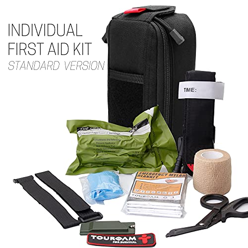 IFAK Trauma First Aid Kit - EDC Tactical Molle Medic Pouch, Supervivencia de emergencia Miltary Bleeding Contorl Med Bag para Camping Senderismo Bushcraft