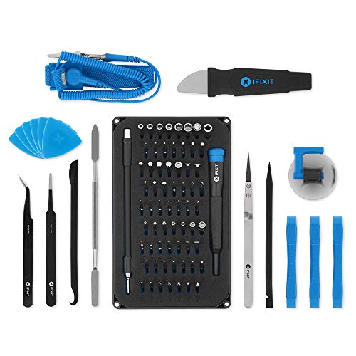 iFixit Pro Tech Toolkit, Juego de Herramientas con 64 puntas de precisión (4 mm) y mango destornillador para reparar moviles, consolas, ordenadores