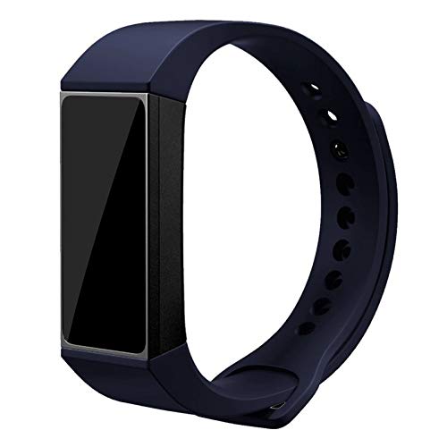 iGlobalmarket Correa de Repuesto, Pulsera de reemplazo Ajustable, Compatible con Xiaomi Mi Band 4C Liso Marino