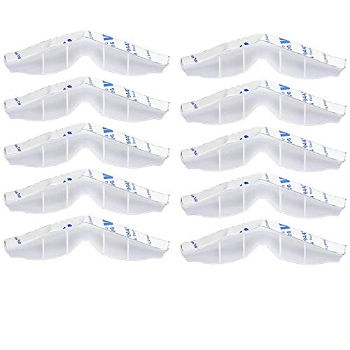ILamourCar Puente Nasal Antivaho, 10 Piezas Tira de Protección de Silicona Autoadhesivo con Marco de Soporte Interior, para Evitar Que Las Gafas de Ojos Se Empañen (Blanco)
