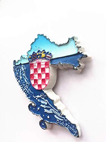 Imán de nevera 3D con diseño de mapa de Croacia, decoración para el hogar y la cocina, imán para nevera de Croacia, regalo de recuerdo
