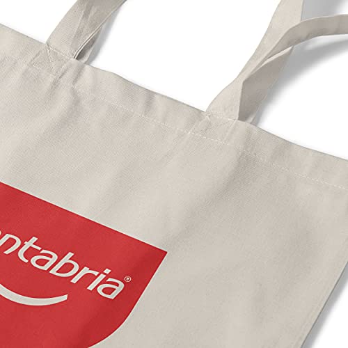 Imprenta2 - Bolsa de Tela Cantabria, España - Tote Bag - Color Beige - 37 x 40,5 cm - Asas de 70 cm - Impresión Directa a Prenda (DTG)