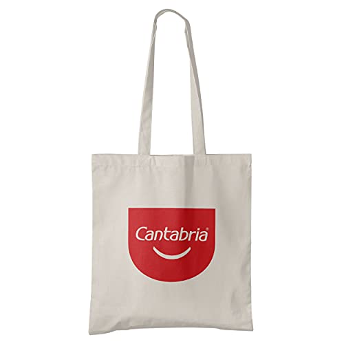 Imprenta2 - Bolsa de Tela Cantabria, España - Tote Bag - Color Beige - 37 x 40,5 cm - Asas de 70 cm - Impresión Directa a Prenda (DTG)