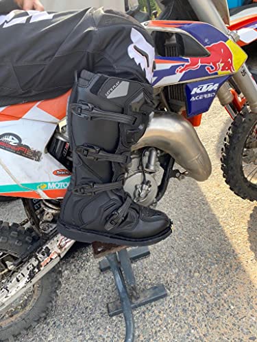 iMX X-One Botas de moto de motocross todoterreno Materiales de TPU y TPR duraderos Plantillas anti-vibraciones Cuatro niveles de abrazaderas Certificación CE