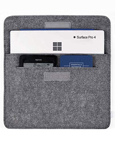 Inateck Funda Blanda en Fieltro Compatible con 13 MacBook Air 2020 M1-2018, 13 MacBook Pro 2020 M1-2016, Surface Pro X/7/6/5/4/3/, XPS13, 12.9 iPad Pro, Gris Oscuro