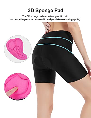 INBIKE Culotte Ciclismo Mujer Pantalon Corto Ciclismo Mujer Bicicleta MTB para Verano con Badana Almohadilla Espuma De Alta Densidad con Memoria