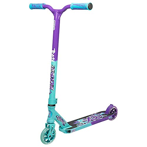 Infinity Scooters Patinete Freestyle para Adultos y Niños a Partir de 8 años- Patinete de Trucos y Saltos con Rodamientos ABEC-9 Ruedas 110mm de PU con Barra 360 Grados (Revel Turquesa)