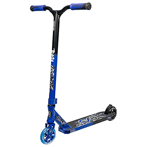 Infinity Scooters Patinete Freestyle para Adultos y Niños a Partir de 8 años- Patinete de Trucos y Saltos con Rodamientos ABEC-9 Ruedas 110mm de PU con Barra 360 Grados (Revel Azul)