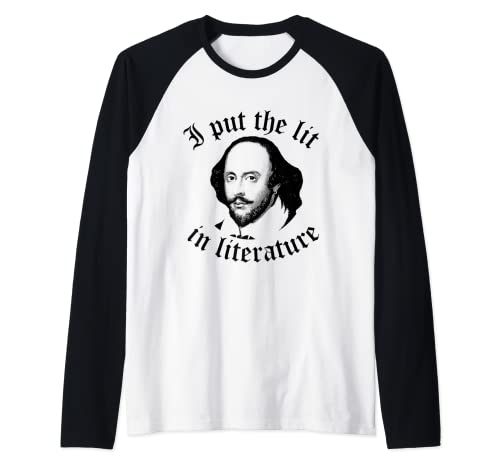 Inglés divertido puse la iluminada en literatura profesor de inglés Camiseta Manga Raglan