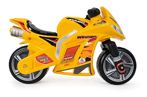 INJUSA - Moto Correpasillos Winner Color Amarillo Recomendado para Niños +3 Años con Ruedas Anchas y Asa de Transporte (194/000)