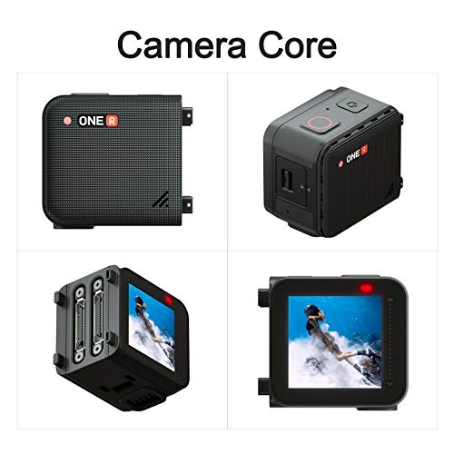 Insta 360 Insta360 ONE R 4K Cámara de acción de gran angular con sistema de cámara 360 para grabar vídeos de selfie y Vlog, IPX8 resistente al agua control de voz, edición Twin