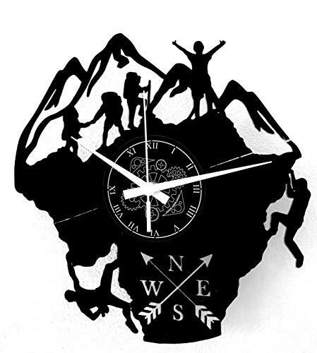 Instant Karma Clocks - Reloj de Pared con temática de montaña, Escalada Escalada, Senderismo, Hombre, Idea Regalo