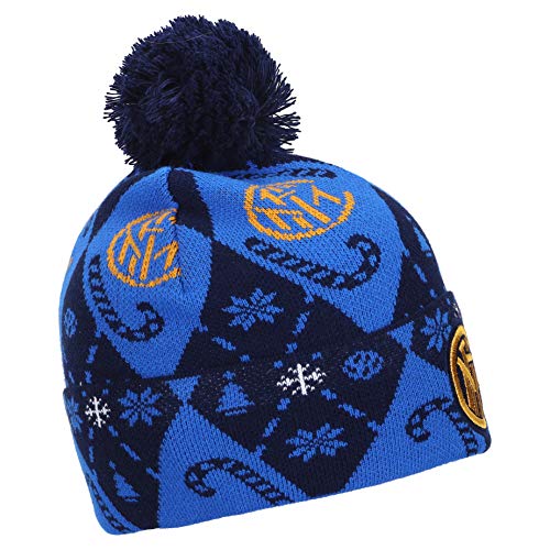 Inter Christmas Edition 2020 Beanie Gorro Unisex – Adulto, Azul, Talla única