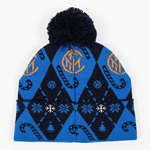 Inter Christmas Edition 2020 Beanie Gorro Unisex – Adulto, Azul, Talla única