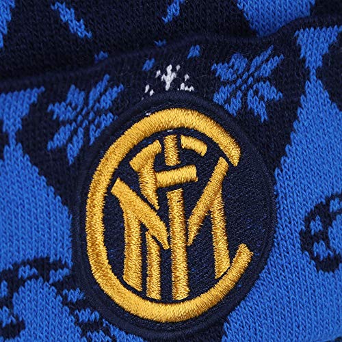 Inter Christmas Edition 2020 Beanie Gorro Unisex – Adulto, Azul, Talla única