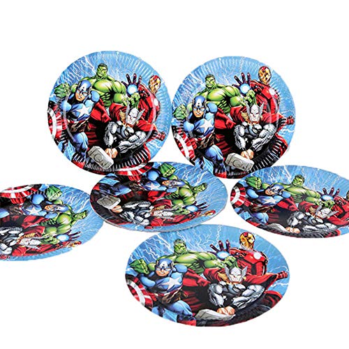 INTVN 81PCS Game Party Supplies Vajilla para Fiestas Diseño Incluye Platos, Tazas,Gorro, Video Gaming Party Supplies