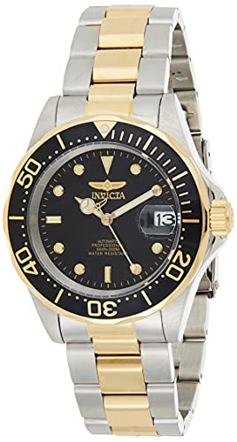 Invicta INVICTA-8927 Reloj Automatico Unisex "correa de acero inoxidable" Negro/Plateado/Dorado