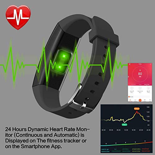 iPosible Pulsera Actividad, Pulsera Inteligente con Pulsómetro Impermeable IP67 Presión Arterial Reloj Inteligente con Cronómetro para Mujer Hombre Niño Pulsera Podómetro para Xiaomi Huawei