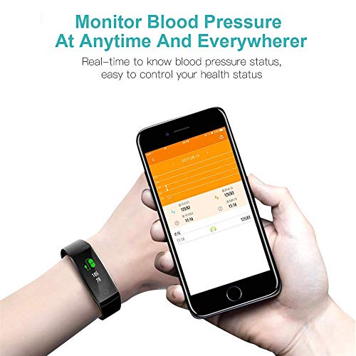 iPosible Pulsera Actividad, Pulsera Inteligente con Pulsómetro Impermeable IP67 Presión Arterial Reloj Inteligente con Cronómetro para Mujer Hombre Niño Pulsera Podómetro para Xiaomi Huawei