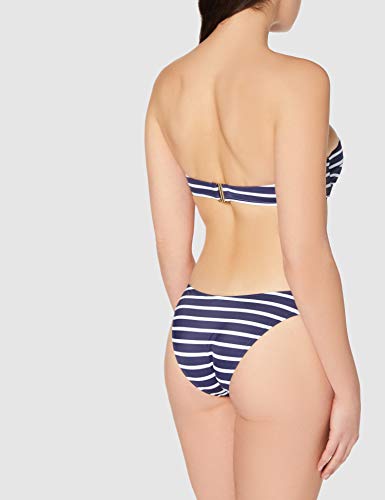 Iris & Lilly Am06am15 Conjunto de Bikini, Azul Marino, Rayas, 40