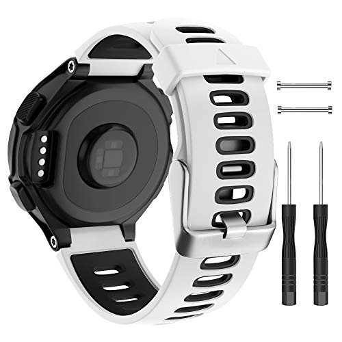 ISABAKE Correa de Reloj para Garmin Forerunner 735XT, Correa de Silicona Suave con Hebilla de Metal, tamaño Ajustable, Compatible con Garmin Forerunner735xt/220/230/235/620/630