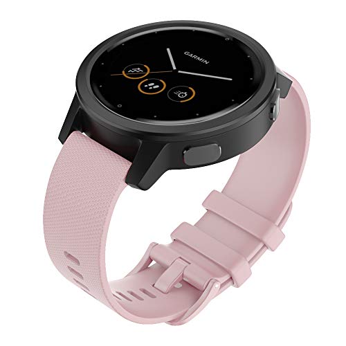 ISABAKE Correa de Reloj para Garmin vivomove 3s / Garmin Move 3S / vivoactive 4s / Garmin Active S,18mm Correa de Repuesto de Silicona Suave para Accesorios Garmin Watche