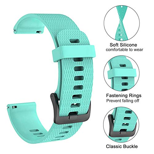 ISABAKE Correa para Garmin Vivoactive 3 / Vivoactive 3 Music/Vivomove/Vivomove HR - Reemplazo de Silicona Suave de 20 mm para el Reloj Garmin, Talla única para Todos (Verde)