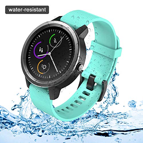 ISABAKE Correa para Garmin Vivoactive 3 / Vivoactive 3 Music/Vivomove/Vivomove HR - Reemplazo de Silicona Suave de 20 mm para el Reloj Garmin, Talla única para Todos (Verde)