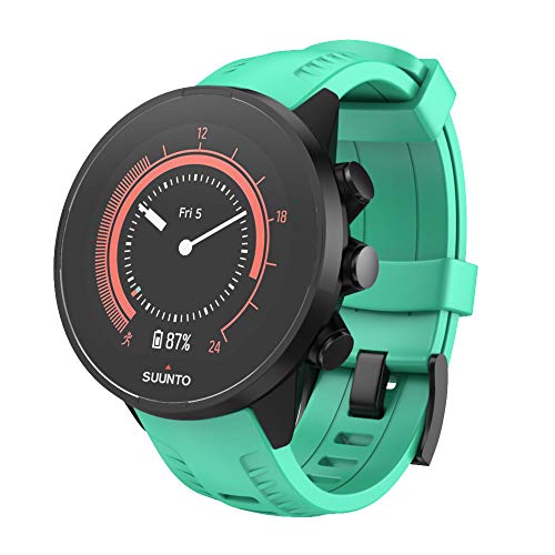 ISABAKE Correa para Suunto 9, Correa de Silicona Suave Correa de Repuesto de tamaño Ajustable Compatible con Suunto 9 / Spartan Sport Wrist HR Baro/Suunto D5 (Verde)