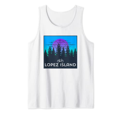 Isla López Washington, Islas San Juan, Luna Árboles Ciclismo Camiseta sin Mangas