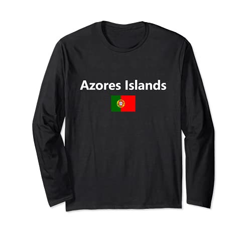 Islas Azores Portugal Bandera Portuguesa Ciudad Turista Manga Larga