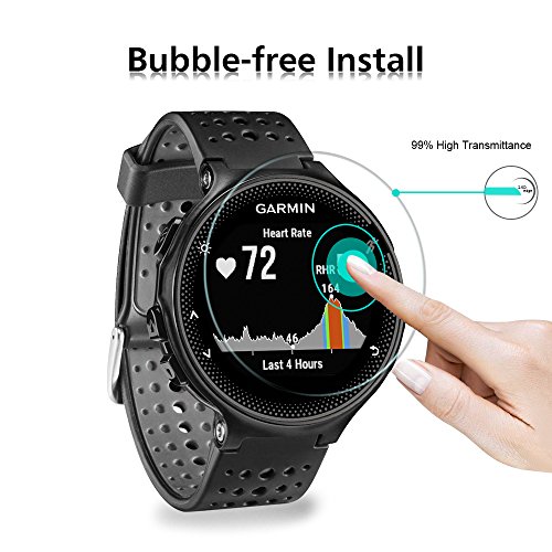 ivoler 4 Piezas Protector de Pantalla para Garmin Forerunner 235 225 630 620 220 230 / Suunto 7 / Suunto 9 Baro/Suunto D5, Cristal Vidrio Templado Premium, 9H Dureza, Antiarañazos, Sin Burbujas