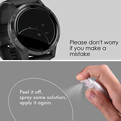 ivoler 6 Piezas Protector de Pantalla para Garmin Venu 2S 40mm / Garmin Vivoactive 4 45mm, [Cobertura Completa] [líquida Instalar] [No Burbujas] HD Transparente TPU Suave láminas Protectora