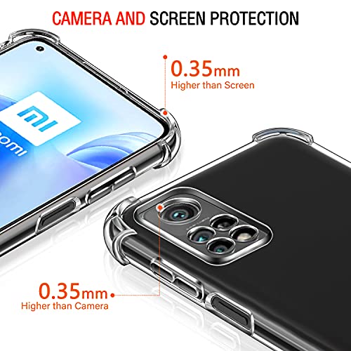 ivoler Funda para Xiaomi Mi 10T 5G / Xiaomi Mi 10T Pro 5G, Carcasa Protectora Antigolpes Transparente con Cojín Esquina Parachoques, Suave TPU Silicona Caso Delgada Anti-Choques Case