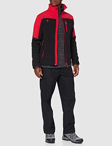 Izas Aren Chaqueta Softshell, Hombre, Rojo/Negro, S