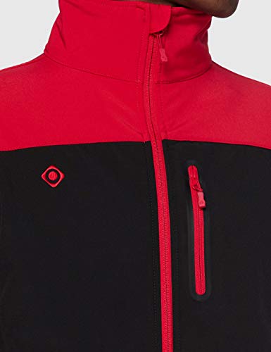 Izas Aren Chaqueta Softshell, Hombre, Rojo/Negro, S