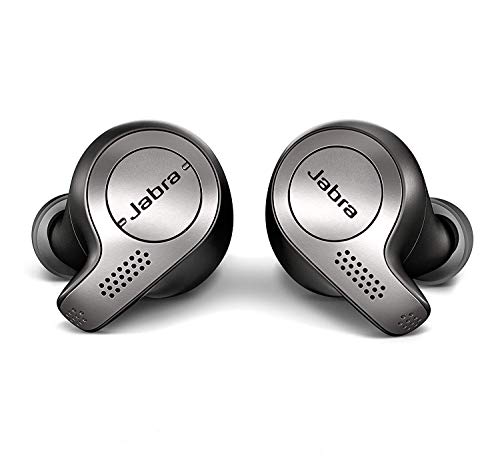 Jabra Elite 65t, Auriculares Bluetooth con Cancelación Pasiva del Ruido, Tecnología de Cuatro Micrófonos para Auténticas Llamadas Inalámbricas y Música, Negro Titanio