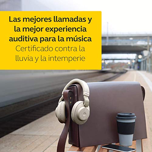 Jabra Elite 85h - Auriculares Inalámbricos Over-Ear, Cancelación Activa de Ruido, Batería de Larga Duración para Llamadas y Música, Beige Oro